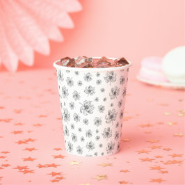 グラフィック牡丹。 紙コップ