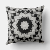 グラフィック白い四角いエンボスパターン枕 クッション (裏面)