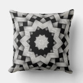 グラフィック白い四角いエンボスパターン枕 クッション (正面)
