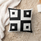 グラフィック白黒の正方形装飾用クッション クッション (ブランケット)
