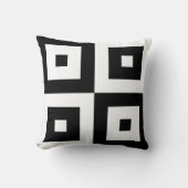 グラフィック白黒の正方形装飾用クッション クッション (正面)