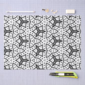 グラフィック白黒ラインアートデジタルデザイン 薄葉紙 (クラフト)