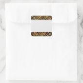 グラフィック素朴ス織りBurlapクリーンなラベル スクエアシール (バッグ)