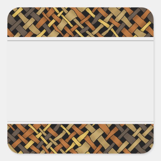 グラフィック素朴ス織りBurlapクリーンなラベル スクエアシール (正面)