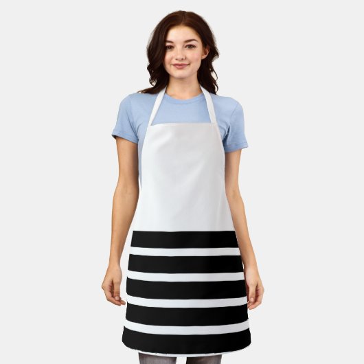 グラフィック線 エプロン (着用した状態)