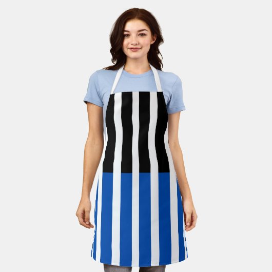 グラフィック線 エプロン (着用した状態)