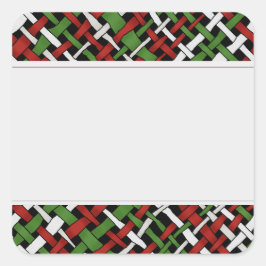 グラフィック織りBurlapクリーンなラベル スクエアシール