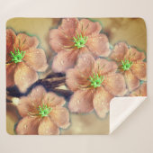 グラフィック花 シェルパブランケット (正面(横))