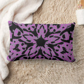 グラフィック花 ランバークッション (ブランケット)