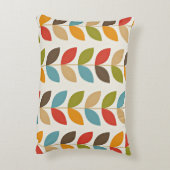 グラフィック葉カラフルパターン アクセントクッション (裏面(縦))