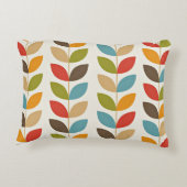 グラフィック葉カラフルパターン アクセントクッション (裏面)