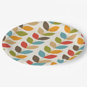 グラフィック葉カラフルパターン ペーパープレート (アングル)