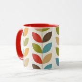 グラフィック葉カラフルパターン マグカップ (正面左)