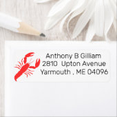 グラフィック赤ロブスター-パーソナライズされたラベル ラベル (インサイチュ)