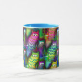 グラフィック間抜けアートキャッツカラフルギフトコーヒー マグカップ (中央)
