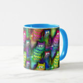 グラフィック間抜けアートキャッツカラフルギフトコーヒー マグカップ (正面右)