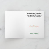 グラフィック音声文字カードのクリスマス シーズンカード (内部)