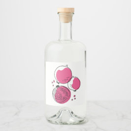 グラフィック顆粒。 リキュールボトルラベル