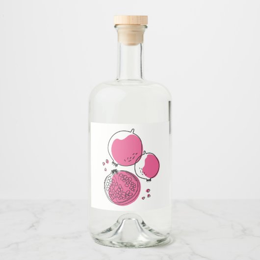 グラフィック顆粒。 リキュールボトルラベル (正面)