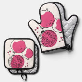 グラフィック顆粒。 鍋つかみ&鍋敷きセット (正面/裏面)
