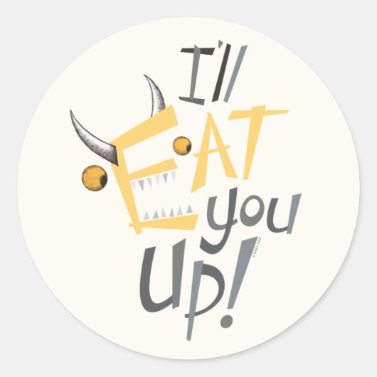 グラフィック食べスアップ ラウンドシール (正面)