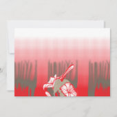グラフィック鮮やかデザインは赤いパターン（の模様が）ある、 招待状 (正面)