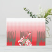 グラフィック鮮やかデザインは赤いパターン（の模様が）ある、 招待状 (スタンド正面)