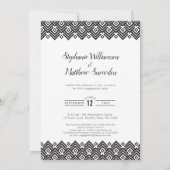 グラフィック黒の幾何学的な写真婚約パーティ 招待状 (裏面)