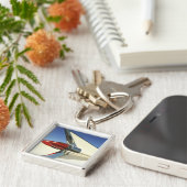 グラフィック: ひれおよびテールライトのクローズアップ キーホルダー (側面)