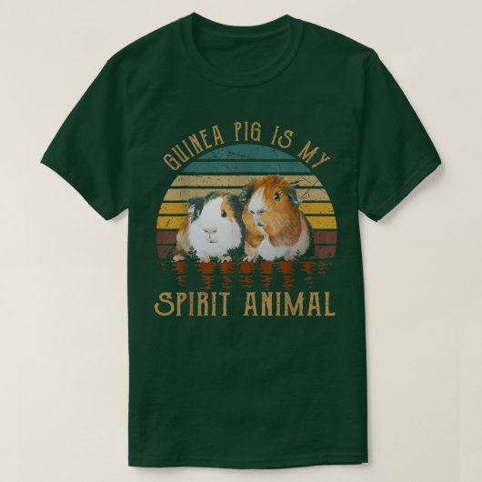 グラフィック・ギニア・ブタは私の精神の動物の望おもしろいみ Tシャツ (デザイン正面)
