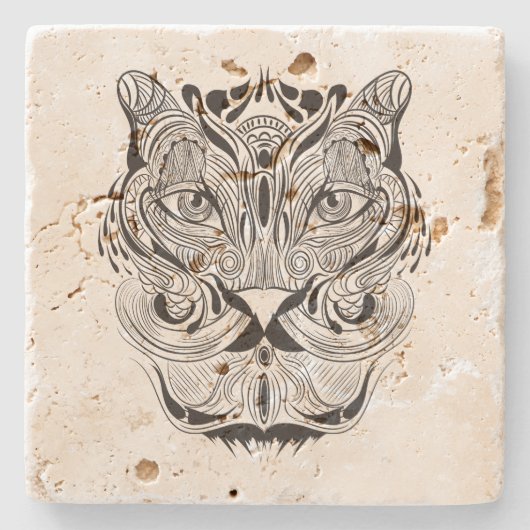 グラフィック・タイガー ストーンコースター (正面)