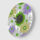 グラフィック・デザインによっては柱時計が開花します ラージ壁時計 (傾斜)