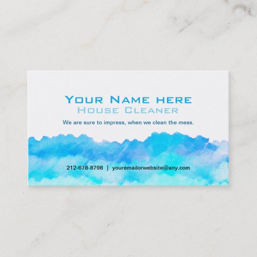 グラフィック・デザインのクリーニングの名刺 名刺 (正面)