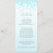 グラフィック バブル グレー ブルー 結婚式 夕食 メニュー (裏面)