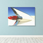 グラフィック：フィンのクローズアップとテールオン キャンバスプリント (インサイチュ (ウッドフロア))