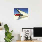 グラフィック：フィンのクローズアップとテールオン ポスター (ホームオフィス)