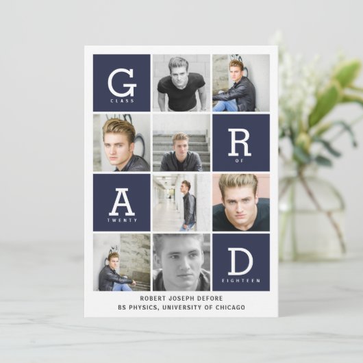 グラフィック ボックス 卒業 招待状 (スタンド正面)