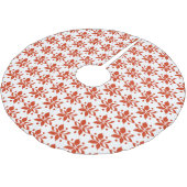 グラフィック・ポインセチア・クリスマス ブラッシュドポリエステルツリースカート (アングル)