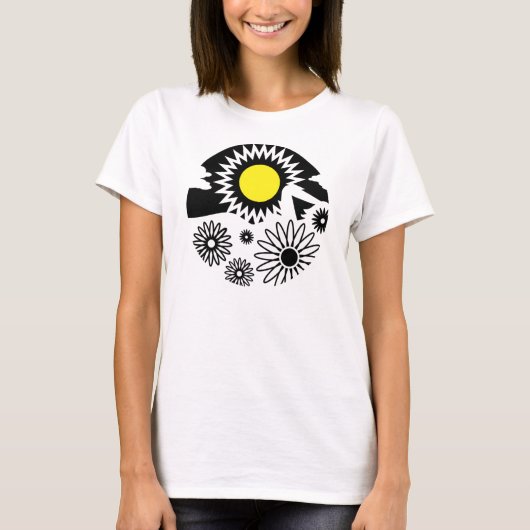 グラフィック《星座》乙女座フラワーサン Tシャツ (正面)