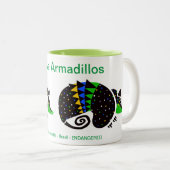 グラフィック – I love ARMADILLOS -動物愛好家- ツートーンマグカップ (正面右)