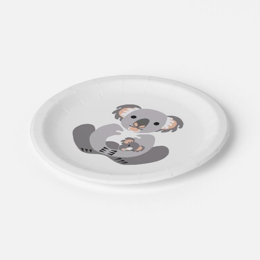 グラフィック – KOALA – オーストラリアの野生生物 – パーティー ペーパープレート (アングル)