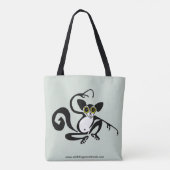 グラフィックAYE-AYE – 霊長類 – Lemur – 野生生物グリーン トートバッグ (裏面)