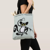グラフィックAYE-AYE – 霊長類 – Lemur – 野生生物グリーン トートバッグ (クローズアップ)