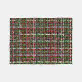 グラフィックBurlap織りストリングクリスマス フリースブランケット (正面(横))