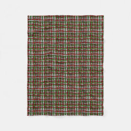 グラフィックBurlap織りストリングクリスマス フリースブランケット