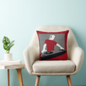 グラフィックDJターンテーブル枕 クッション (椅子)