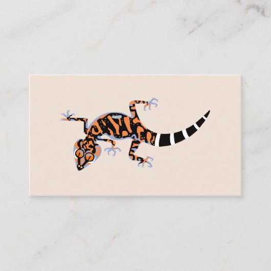 グラフィックGECKO – 爬虫類 – トカゲ – 動物 名刺 (正面)