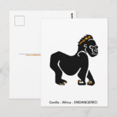グラフィックGORILLA – 類人猿 – 霊長類 – 野生生物 – 自然 ポストカード (正面/裏面)