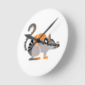 グラフィックNUMBAT – 野生生物 – オーストラリア – 有袋類 ラウンド壁時計 (傾斜)