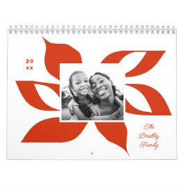 グラフィックPoinsettiaクリスマスフォト カレンダー